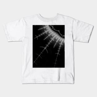 Monochrome Fractal Lightning Kids T-Shirt